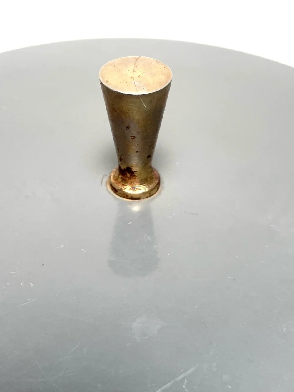 Vintage Mid Century Modern Charcoal Grey Ice Bucket & Metal Caddy Stand Legs